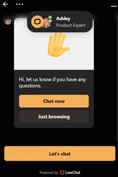 Mania Casino 24/7 live chat support with customer service representative