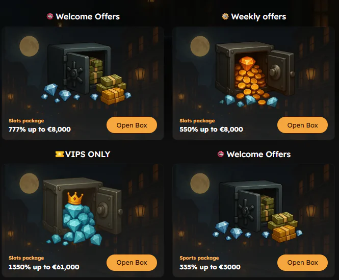 Mania Casino welcome weekly VIP and sports bonus offers